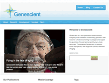 Tablet Screenshot of genescient.com